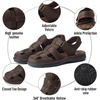 image:imageArkbird Mens Sandals Closed Toe Leather Fisherman Outdoor Hiking Sport Shoes SummerChcoffee81