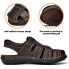 image:imageArkbird Mens Sandals Closed Toe Leather Fisherman Outdoor Hiking Sport Shoes SummerCoffee83