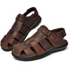image:imageArkbird Mens Sandals Closed Toe Leather Fisherman Outdoor Hiking Sport Shoes SummerCoffee85