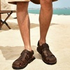 image:imageArkbird Mens Sandals Closed Toe Leather Fisherman Outdoor Hiking Sport Shoes SummerCoffee85