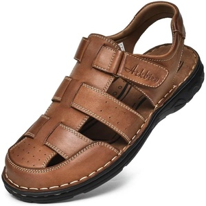 image:imageArkbird Mens Sandals Closed Toe Leather Fisherman Outdoor Hiking Sport Shoes SummerBrown81