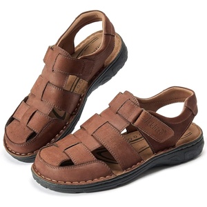 image:imageArkbird Mens Sandals Closed Toe Leather Fisherman Outdoor Hiking Sport Shoes SummerChbrown81