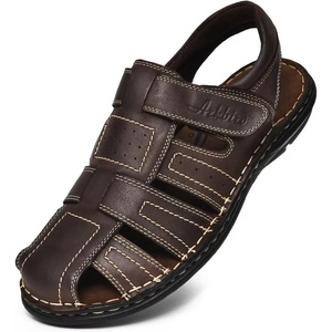 image:imageArkbird Mens Sandals Closed Toe Leather Fisherman Outdoor Hiking Sport Shoes SummerCoffee83