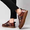 image:imageArkbird Casual Sneakers Breathable LaceUp Leather Walking Shoes Comfortable Fashion Sneakers for Men Daily WorkBrown1111