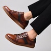image:imageArkbird Casual Sneakers Breathable LaceUp Leather Walking Shoes Comfortable Fashion Sneakers for Men Daily WorkBrown172