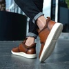 image:imageArkbird Casual Sneakers Breathable LaceUp Leather Walking Shoes Comfortable Fashion Sneakers for Men Daily WorkBrown2211