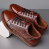 image:imageArkbird Casual Sneakers Breathable LaceUp Leather Walking Shoes Comfortable Fashion Sneakers for Men Daily WorkCoffeeemboss103