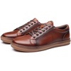 image:imageArkbird Casual Sneakers Breathable LaceUp Leather Walking Shoes Comfortable Fashion Sneakers for Men Daily WorkDark Brown 103