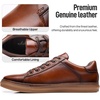 image:imageArkbird Casual Sneakers Breathable LaceUp Leather Walking Shoes Comfortable Fashion Sneakers for Men Daily WorkDark Brown 105