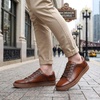 image:imageArkbird Casual Sneakers Breathable LaceUp Leather Walking Shoes Comfortable Fashion Sneakers for Men Daily WorkDark Brown 105