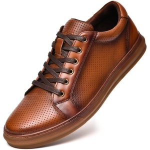 image:imageArkbird Casual Sneakers Breathable LaceUp Leather Walking Shoes Comfortable Fashion Sneakers for Men Daily WorkBrownness103
