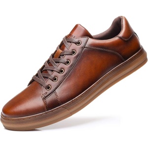 image:imageArkbird Casual Sneakers Breathable LaceUp Leather Walking Shoes Comfortable Fashion Sneakers for Men Daily WorkDark Brown 105